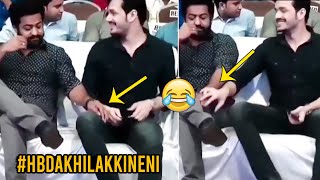 Jr NTR Fun With Akkineni Akhil | Hilarious Video | #HBDAkhilAkkineni | Telugu Tonic