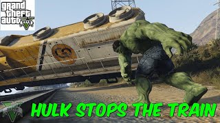 GTA 5 HULK Vs Train🤯 Hulk Mod is  Funny🤣 ||Hulk tries to fly a plane😂||#technogamerz #gta5 #gta5mods