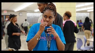 Students taste test new items for the lunch menu