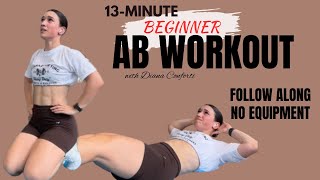 13-Minute BEGINNER AT-HOME AB WORKOUT | No Equipment!