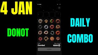 Donot Airdrop Daily Combo | Donot Daily Combo 4 January | Donot Combo Today | Donot Airdrop Combo