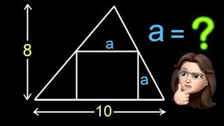 🟠 Can You Find the Side Length of a Square inside a triangle