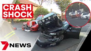 Rare Ferrari involved in Punt Road pile-up  | 7NEWS