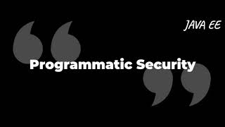 Programmatic Security In java EE part 25