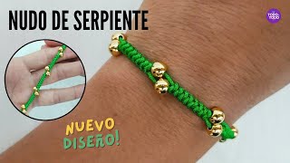 Snake Knot Technique Bracelet Step by Step. New Design. Tutorial👈