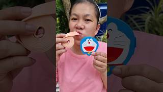 🍬🍭🎈 Thách đấu kẹo gum Doraemon cuộn, tròn, hộp 🍬⭕🐱 Mẹ Xí Muội S6 #shorts