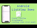 Learn how to create and handle a ListView in Android Studio using Java.