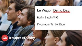 Coding Bootcamp Berlin | Le Wagon Demo Day #195