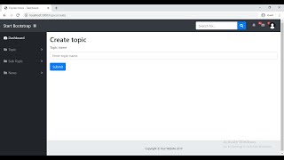 7. NodeJS, ExpressJS and EJS : Creating topics route and inserting topic information into database