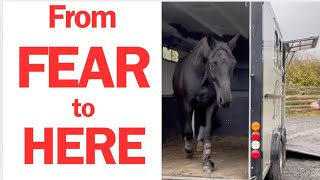 How to trailer load a frightened horse without force and stress