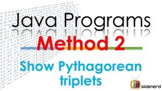 83 Java Pythagorean Triplets Method 2 |