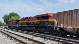 KCS 4875 trails on CPKC 540 as it pushes back through Grand/Cicero