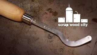 DIY swan neck wood turning hollowing tool from an old file