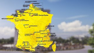 TOUR DE FRANCE 2025 - Découvrez le parcours en intégralité