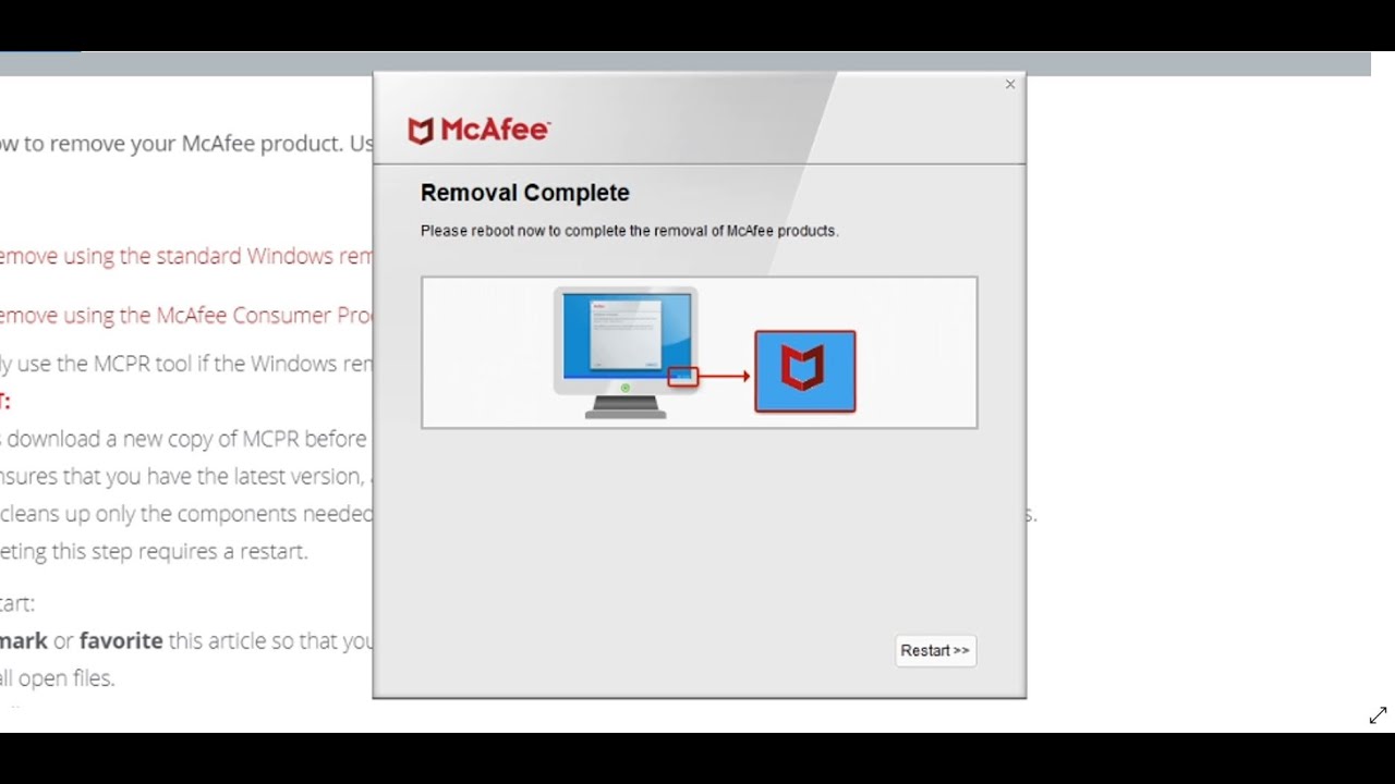 Uninstall Mcafee Windows 11