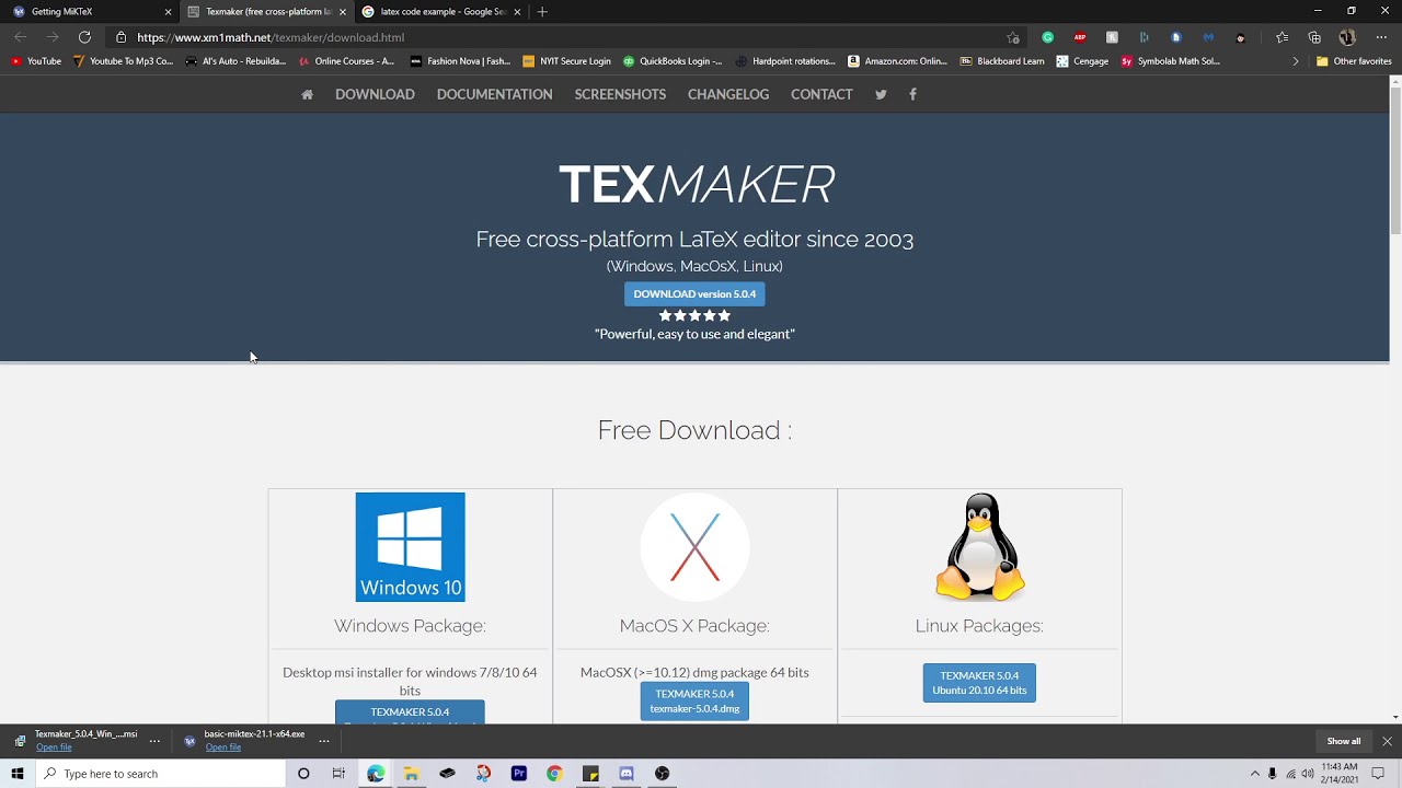 How To Install Latex On Windows 10 In 2021 {MikTex + Tekmaker} - YouTube