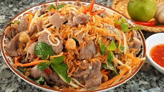 Gỏi Bò Xoài Xanh Làm Theo Cách Này Đậm Vị Thanh Mát | Cách làm Gỏi Bò Xoài Xanh | phùng bắc tv