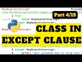 Class in except clause | Python Tutorial