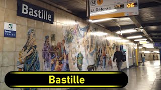 Metro Station Bastille - Paris 🇫🇷 - Walkthrough 🚶