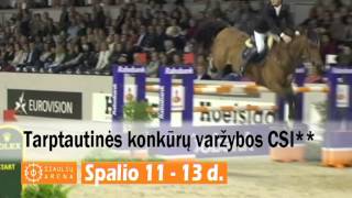 Tarptautinės konkūrų varžybos Šiaulių arenoje (CSI2*/CSIYH1*) 2013 m. spalio 11-13 d.