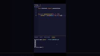 Python Tutorial | permutation Python Tutorial | #shorts #python #coding