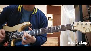 JS Guitar Nova 1 HSS Strato Gold  (Quick demo)