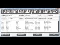 How to Create Tabular Display in a ListBox in Visual Basic.Net