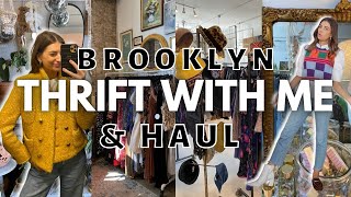 THRIFT WITH ME IN BROOKLYN! | local vintage shopping in Williamsburg/Greenpoint and try-on haul