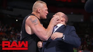 Brock Lesnar snaps and attacks Paul Heyman: Raw, July 30, 2018