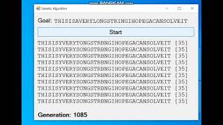 Genetic Algorithm Guess String