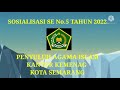 Sosialisasi SE No.5 Tahun 2022 tentang Pedoman Penggunaan Pengeras Suara di Masjid dan Musala