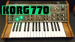 Korg 770 Analog Monophonic 1970s Synthesizer Demo