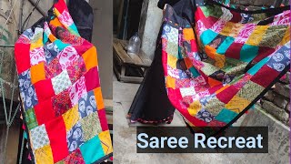 ফেলে দেওয়া টুকরা কাপড় দিয়ে  Saree Recreat করলাম ।একটা নতুন শাড়ির ডিজাইন