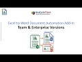 Excel-to-Word Document Automation - Enterprise Features Overview