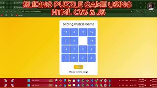 Build a Sliding Puzzle Game with HTML, CSS & JavaScript | Step-by-Step Tutorial | Farhan Code Corner