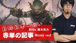 【MTG】BIGs 藤本岳大『自称日本一短い赤単の記事』 動画編