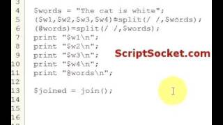 Perl Tutorial 18 - Functions: split, join