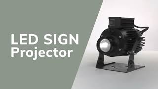 LED Floor Sign Projector - Changeable Lenses - Gobo Lighting