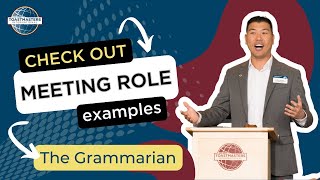 Toastmasters Role - Grammarian