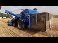 tractor side mounted combine harvester