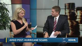 Avoid post hurricane scams