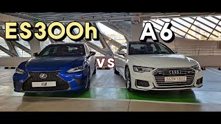 렉서스 ES300h vs 아우디 A6 l 디자인, 2열, 뒷좌석, 트렁크 비교!!