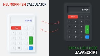 Neumorphism Calculator using Html CSS & Javascript - Mini Project