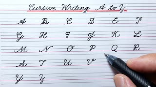 Cursive writing A to Z | English capital letters ABCD | Cursive ABCD | Cursive handwriting practice