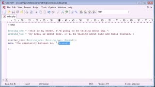 Beginner PHP Tutorial 36 String Functions Part 3