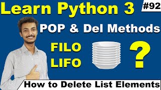 POP and Del Method in Python list, How to delete list element in Python, Cyber Warriors