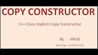 Implicit Copy Constructor in C++