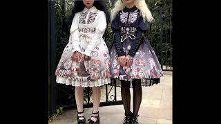 Yinluofu -Black Fairy Tale- Halloween Sweet Gothic Lolita JSK and Blouse