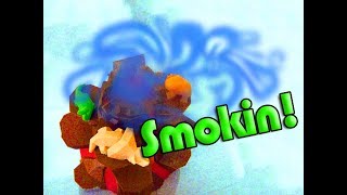 I made a smoking, 3D printed low poly volcano!