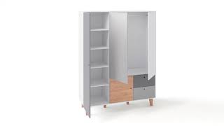 3 Door Wardrobe - Concept Young Vox | Wardrobes And Cupboards | Young Vox |  Vox Furniture, UAE